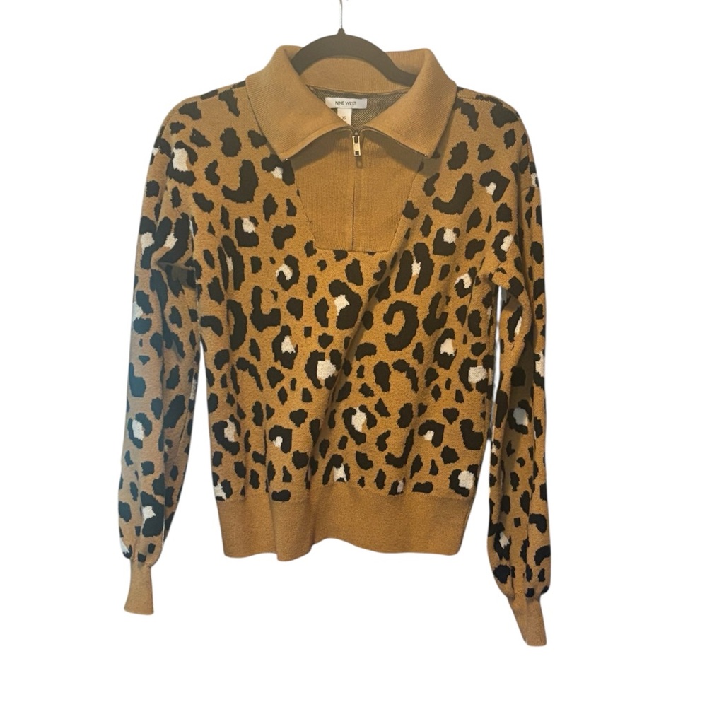 Nine West  Leopard Print Sweater